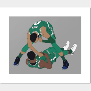 Jaylen Brown And Jayson Tatum Celebration Posters and Art